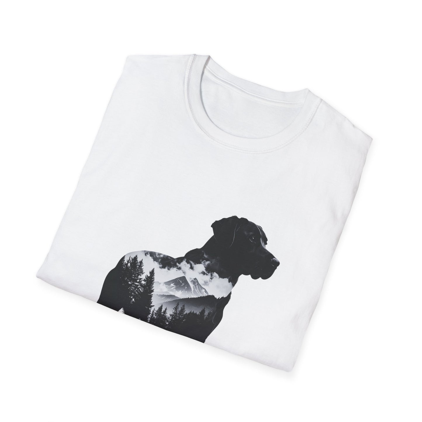 Labrador Mountain Silhouette T-Shirt – Outdoor Dog Lover Nature Design