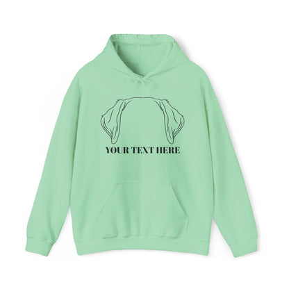 Personalised Labrador Dog Ear Hoodie – Custom Text Unisex Pullover
