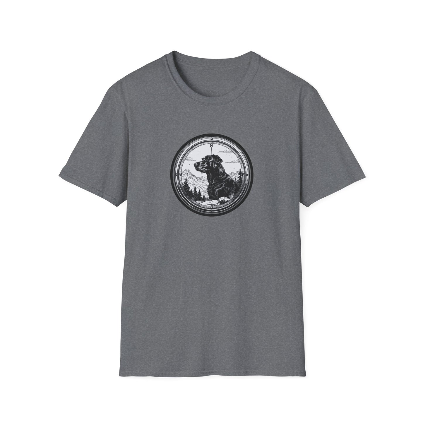 Labrador Outdoor Compass T-Shirt – Mountain & Forest Dog Lover Design