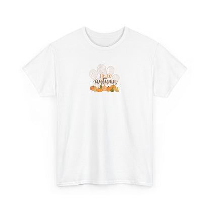 Hello Autumn – Dog Paw Pumpkin Patch Unisex Tee