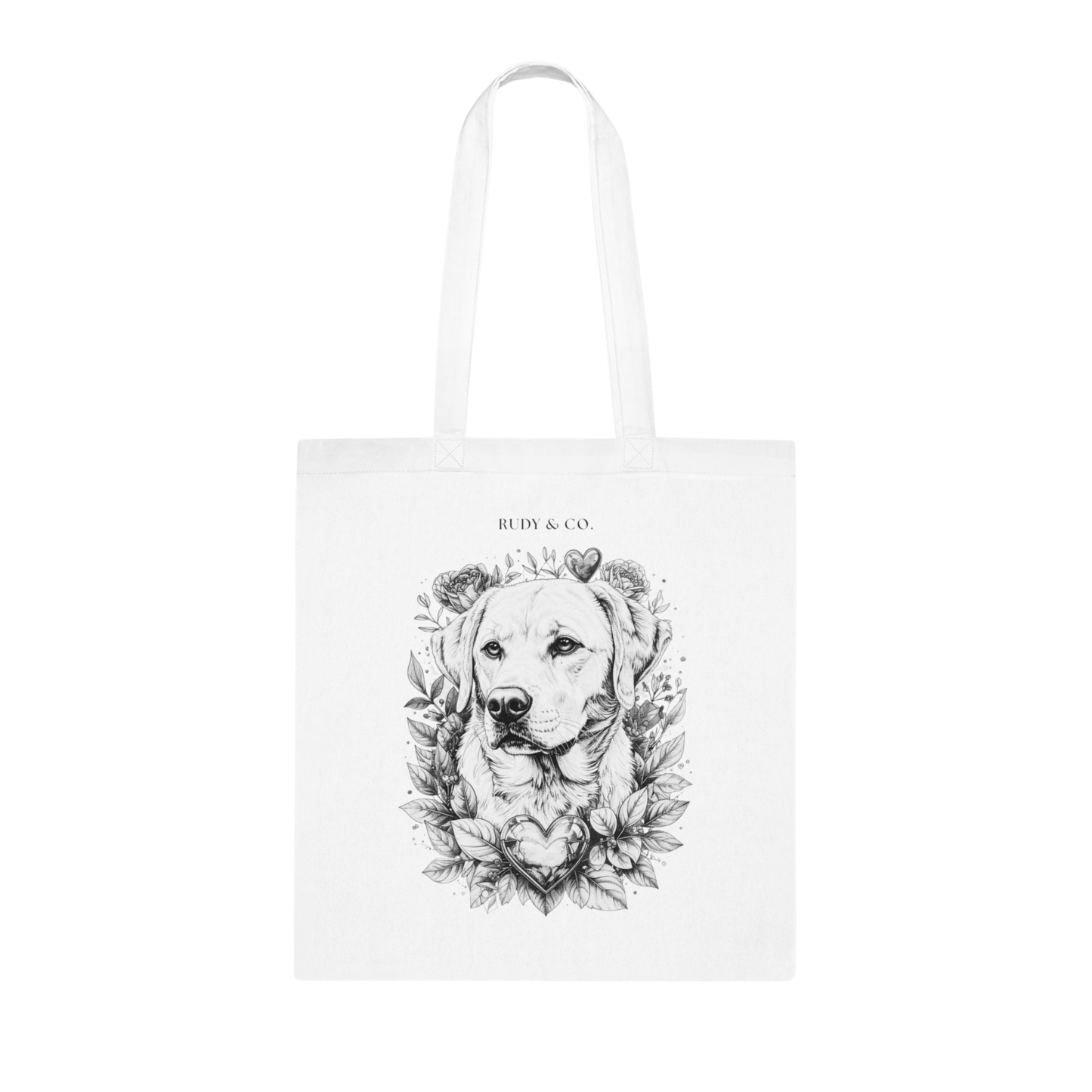 Valentine Dog Tote Bag – Choose from 5 Hand-Drawn Style Labrador Designs