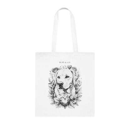 Valentine Dog Tote Bag – Choose from 5 Hand-Drawn Style Labrador Designs