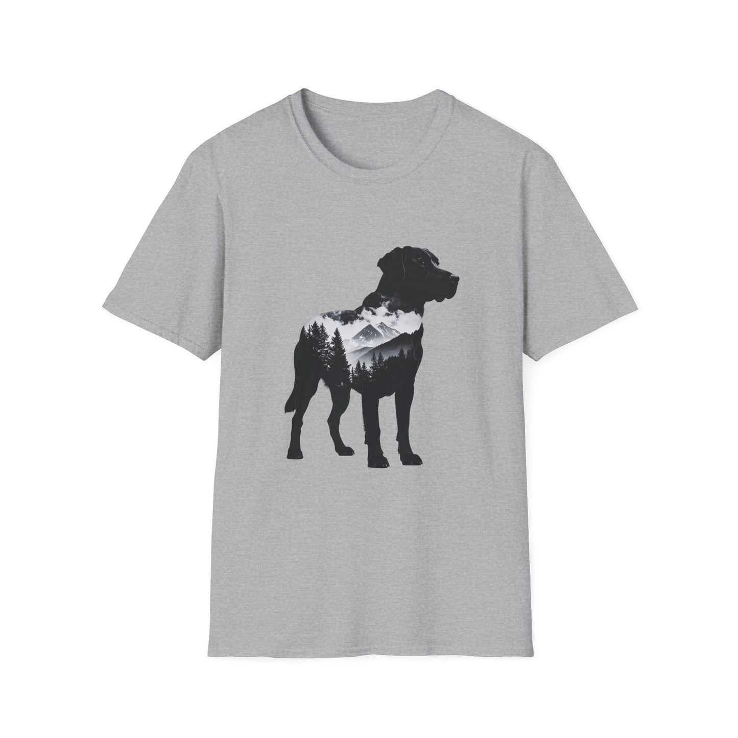 Labrador Mountain Silhouette T-Shirt – Outdoor Dog Lover Nature Design