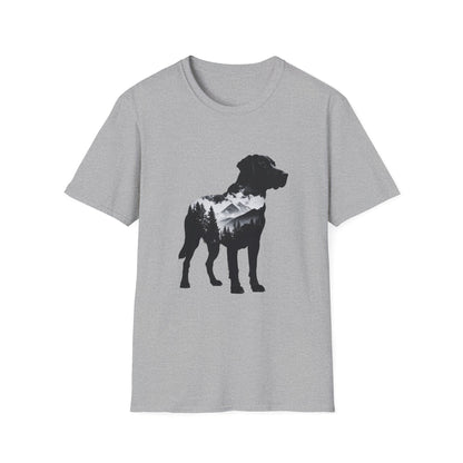 Labrador Mountain Silhouette T-Shirt – Outdoor Dog Lover Nature Design