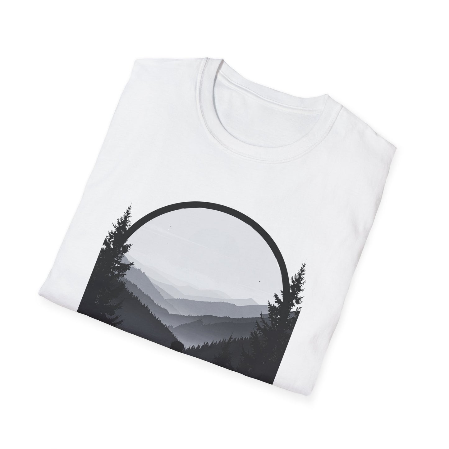 Man and Dog Mountain View T-Shirt – Outdoor Adventure Design