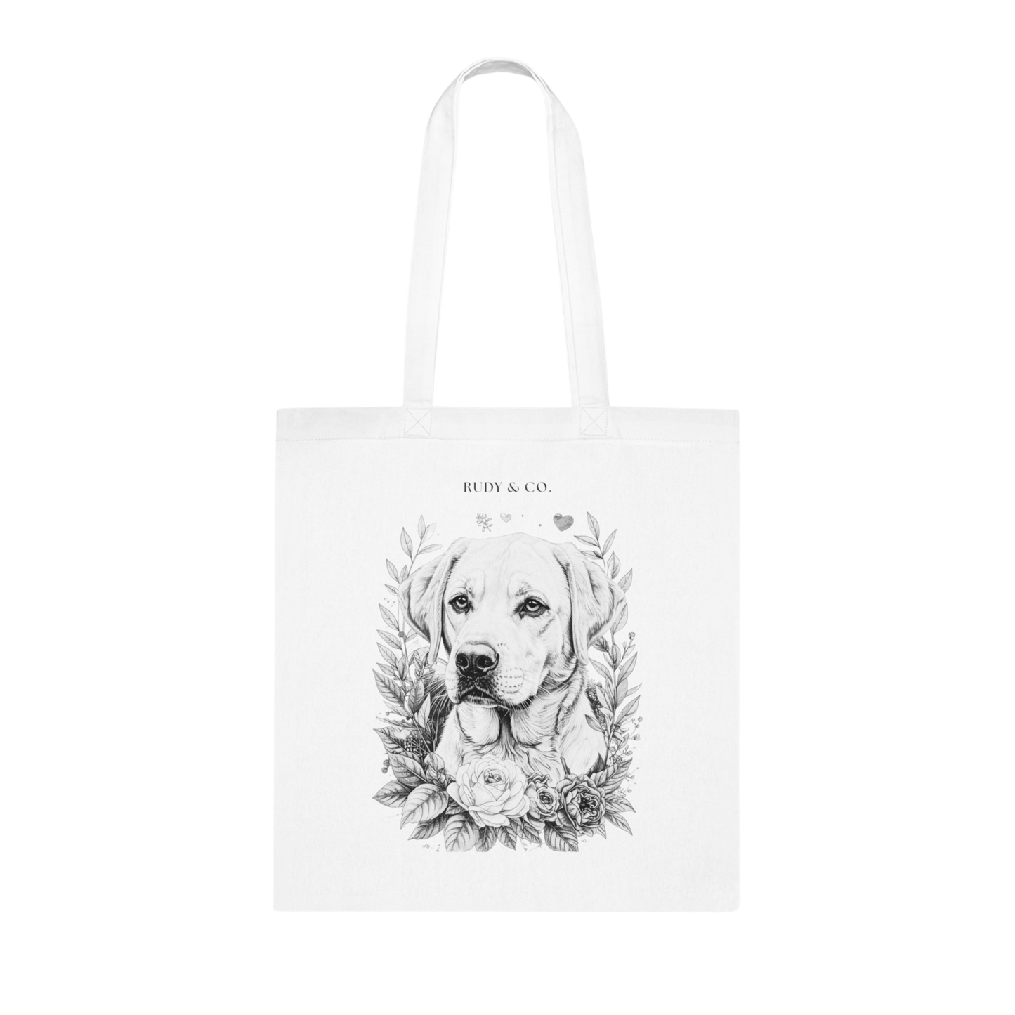 Valentine Dog Tote Bag – Choose from 5 Hand-Drawn Style Labrador Designs