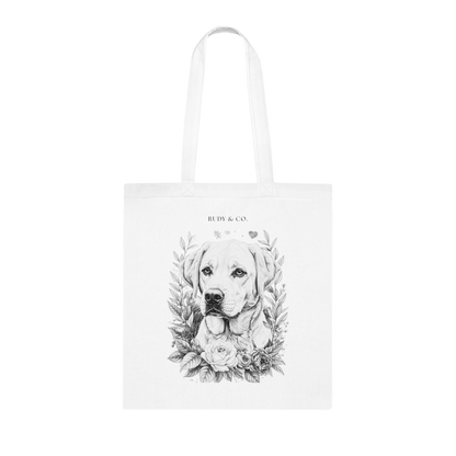 Valentine Dog Tote Bag – Choose from 5 Hand-Drawn Style Labrador Designs