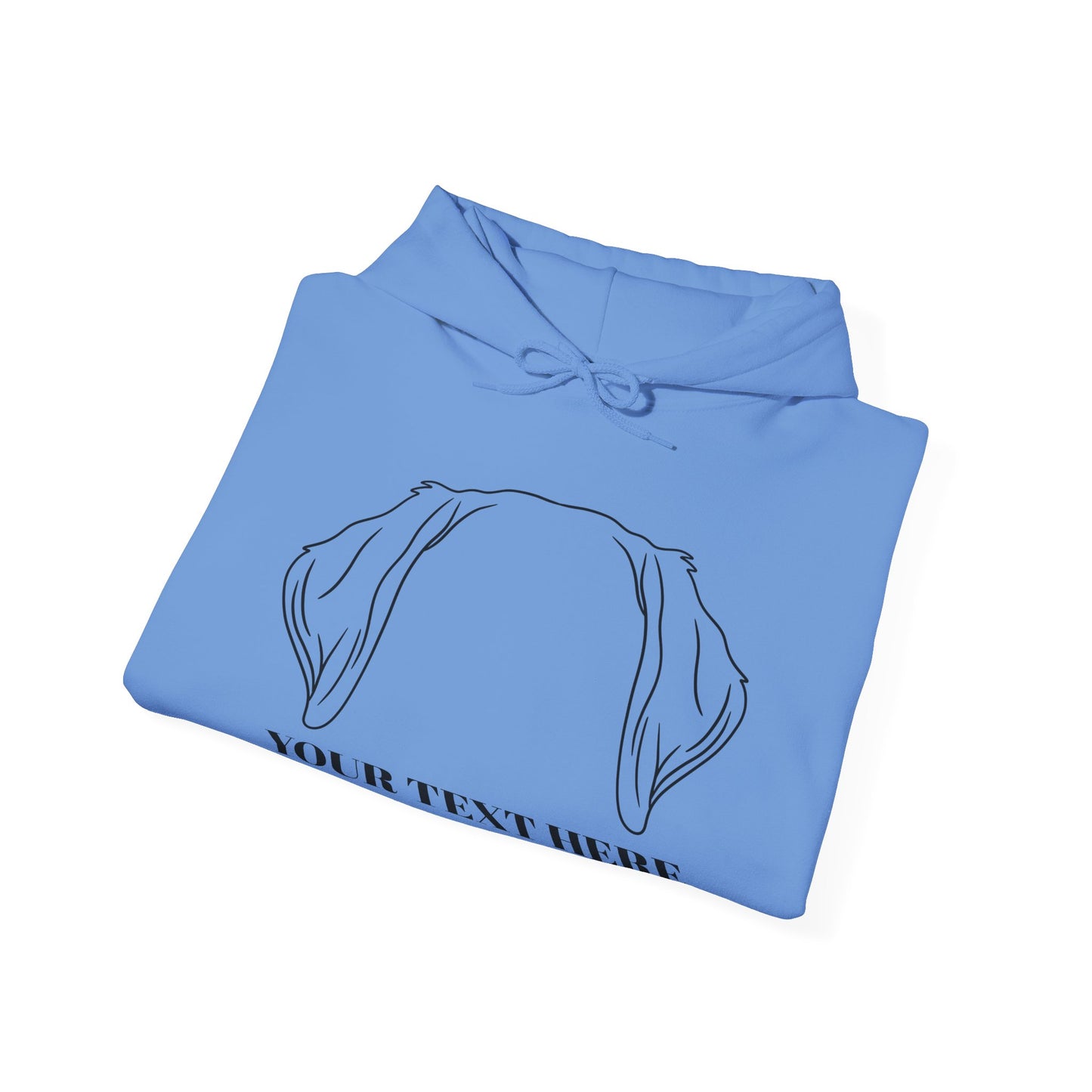 Personalised Labrador Dog Ear Hoodie – Custom Text Unisex Pullover