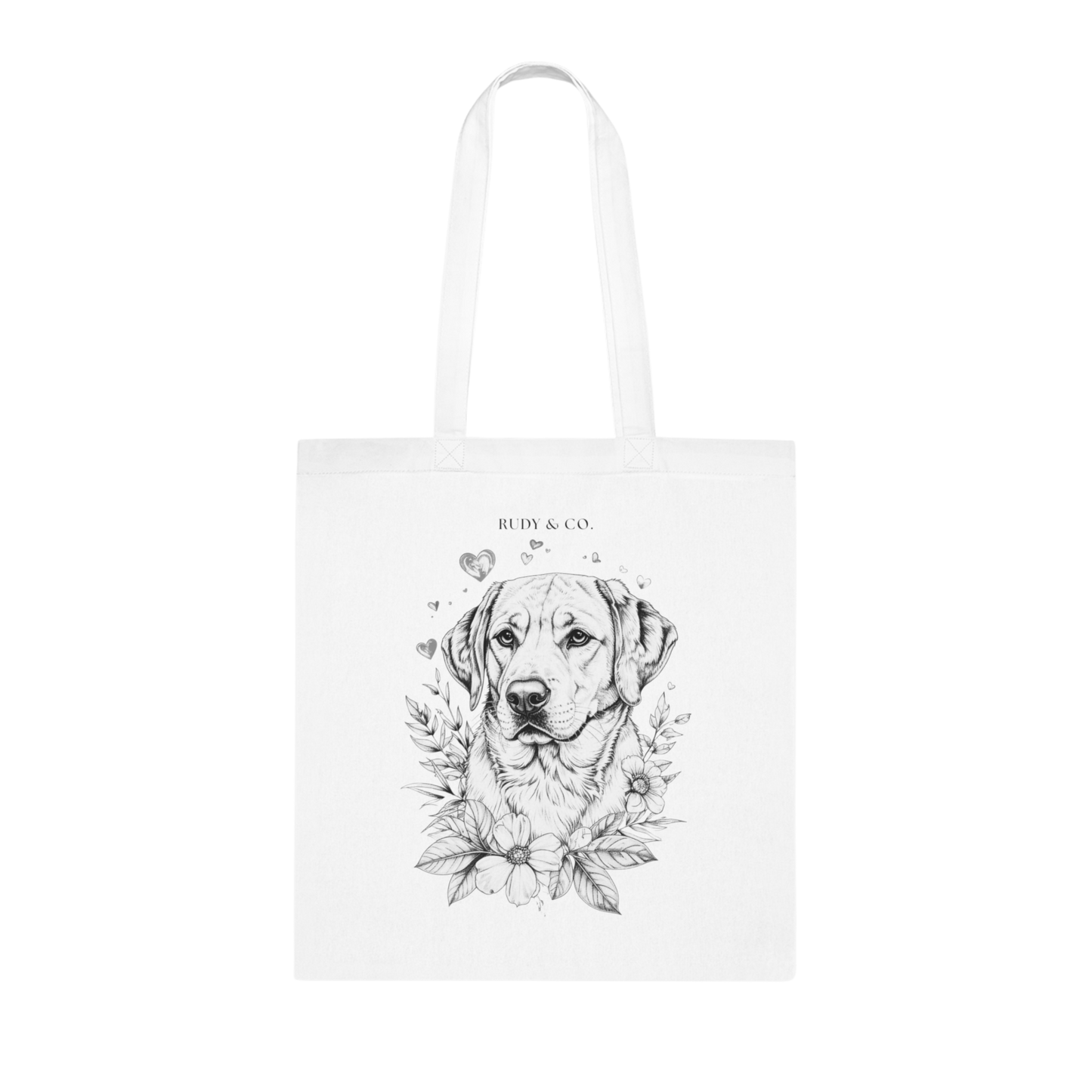 Valentine Dog Tote Bag – Choose from 5 Hand-Drawn Style Labrador Designs
