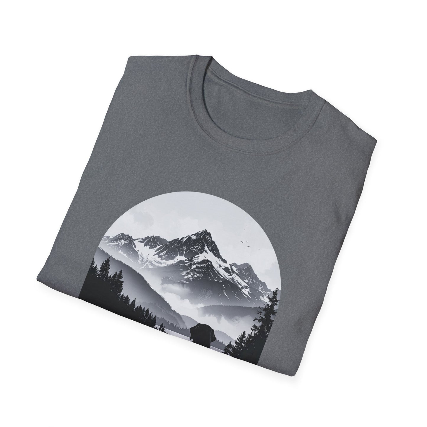 Labrador Mountain Reflection T-Shirt – Scenic Outdoor Dog Design