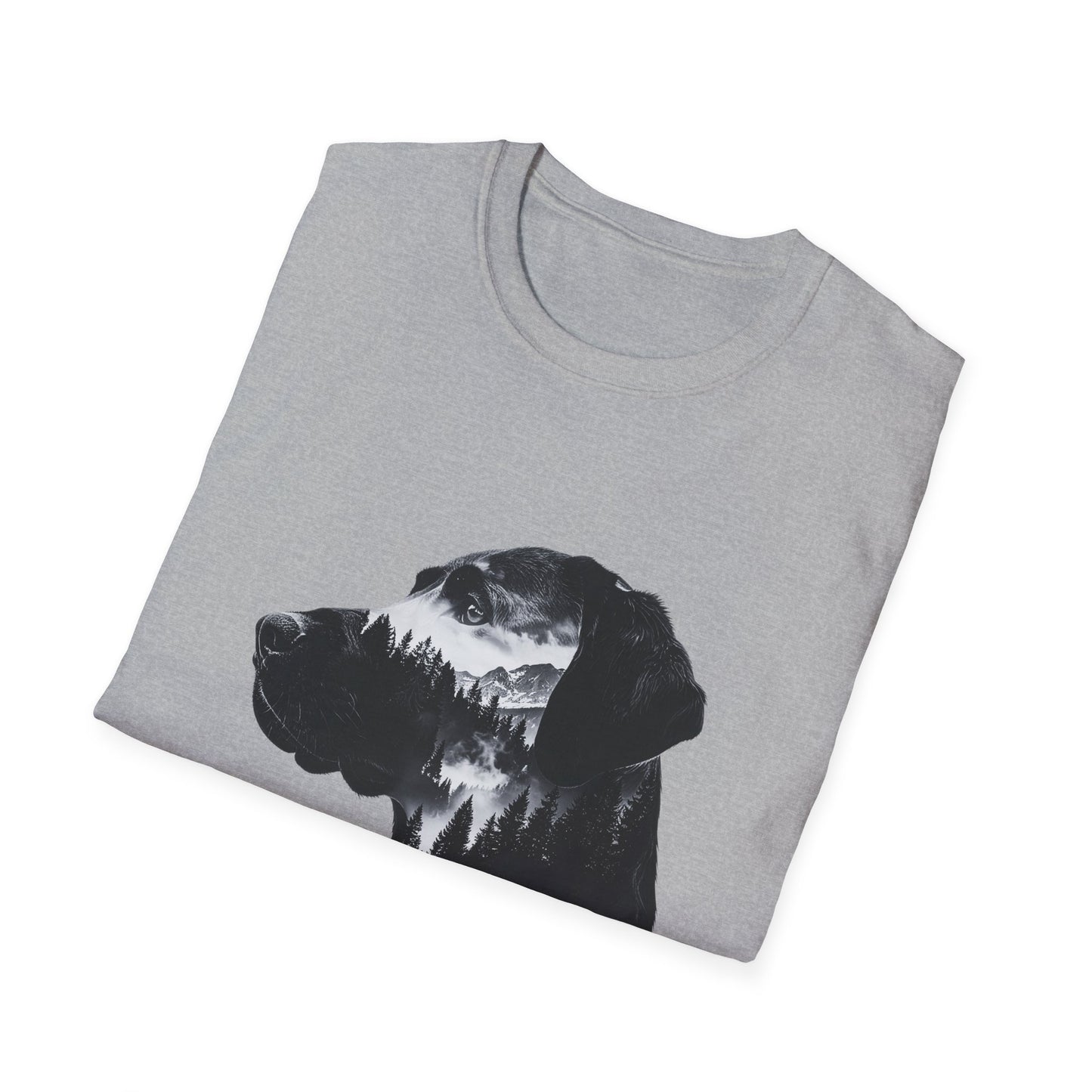 Labrador Forest Silhouette T-Shirt – Outdoor Dog Lover Nature Design