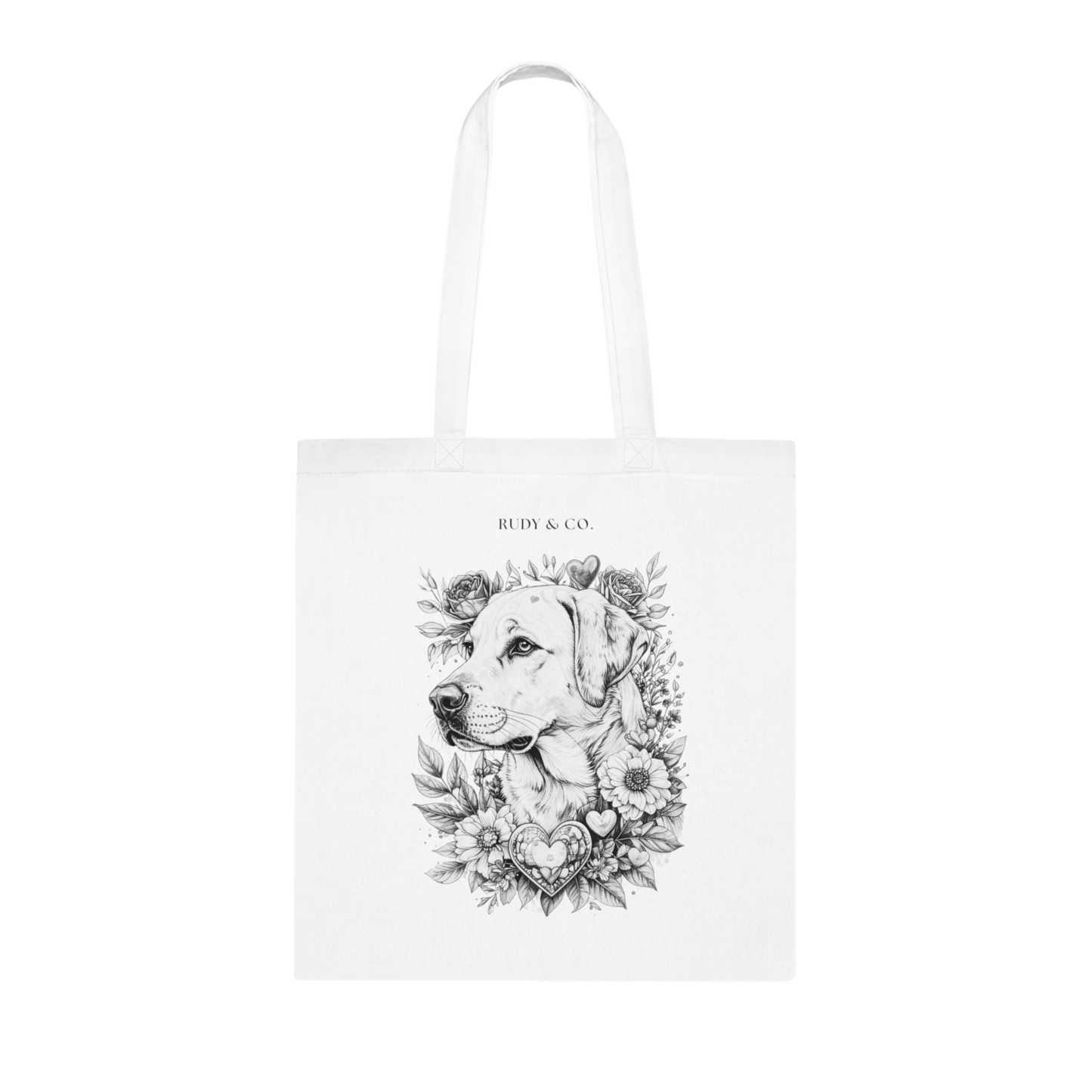 Valentine Dog Tote Bag – Choose from 5 Hand-Drawn Style Labrador Designs