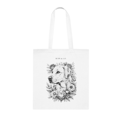 Valentine Dog Tote Bag – Choose from 5 Hand-Drawn Style Labrador Designs
