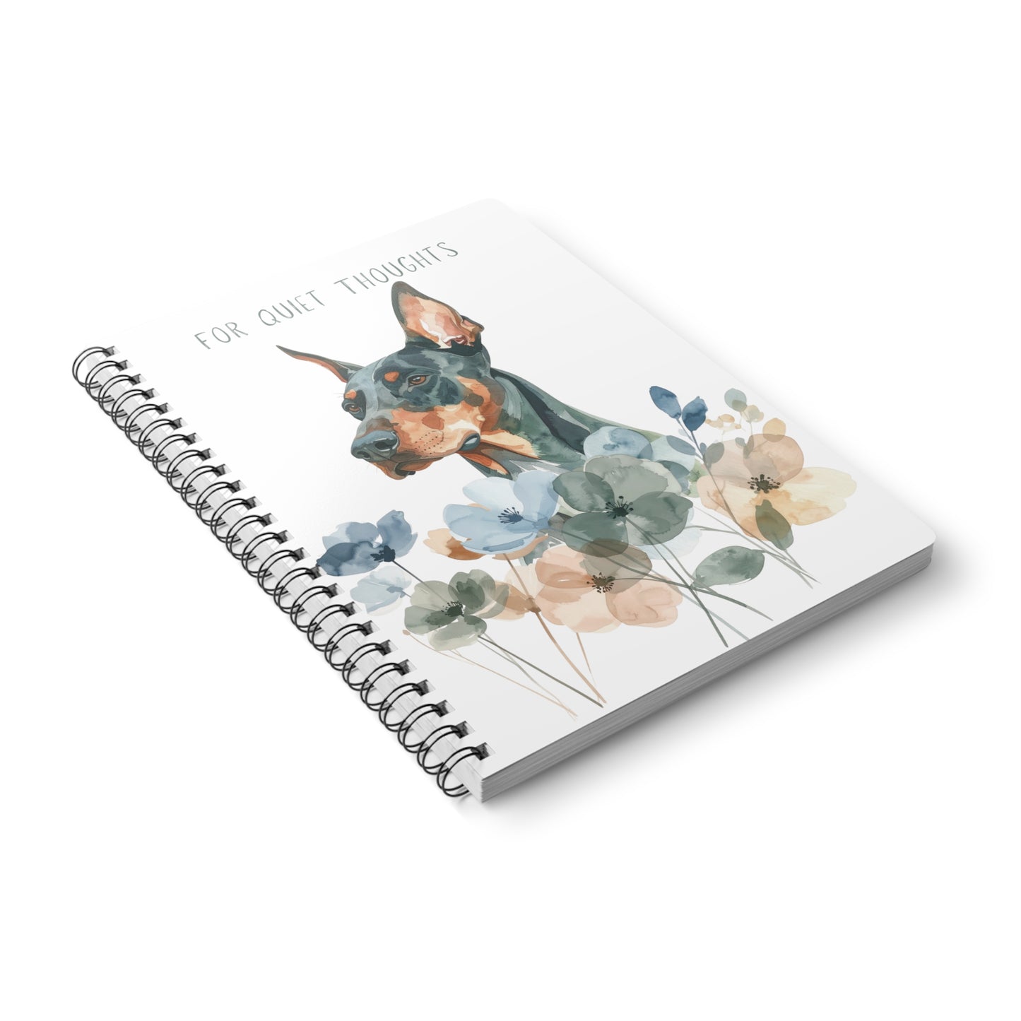 For Quiet Thoughts – Gentle Reminders - Dobermann Notebook