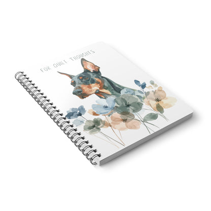 For Quiet Thoughts – Gentle Reminders - Dobermann Notebook
