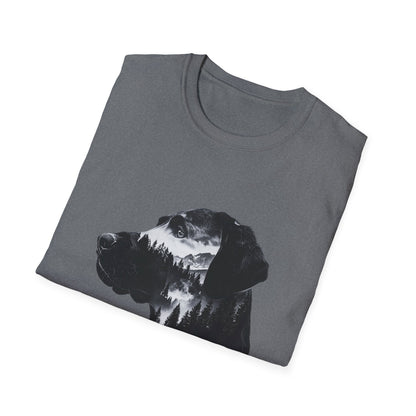 Labrador Forest Silhouette T-Shirt – Outdoor Dog Lover Nature Design