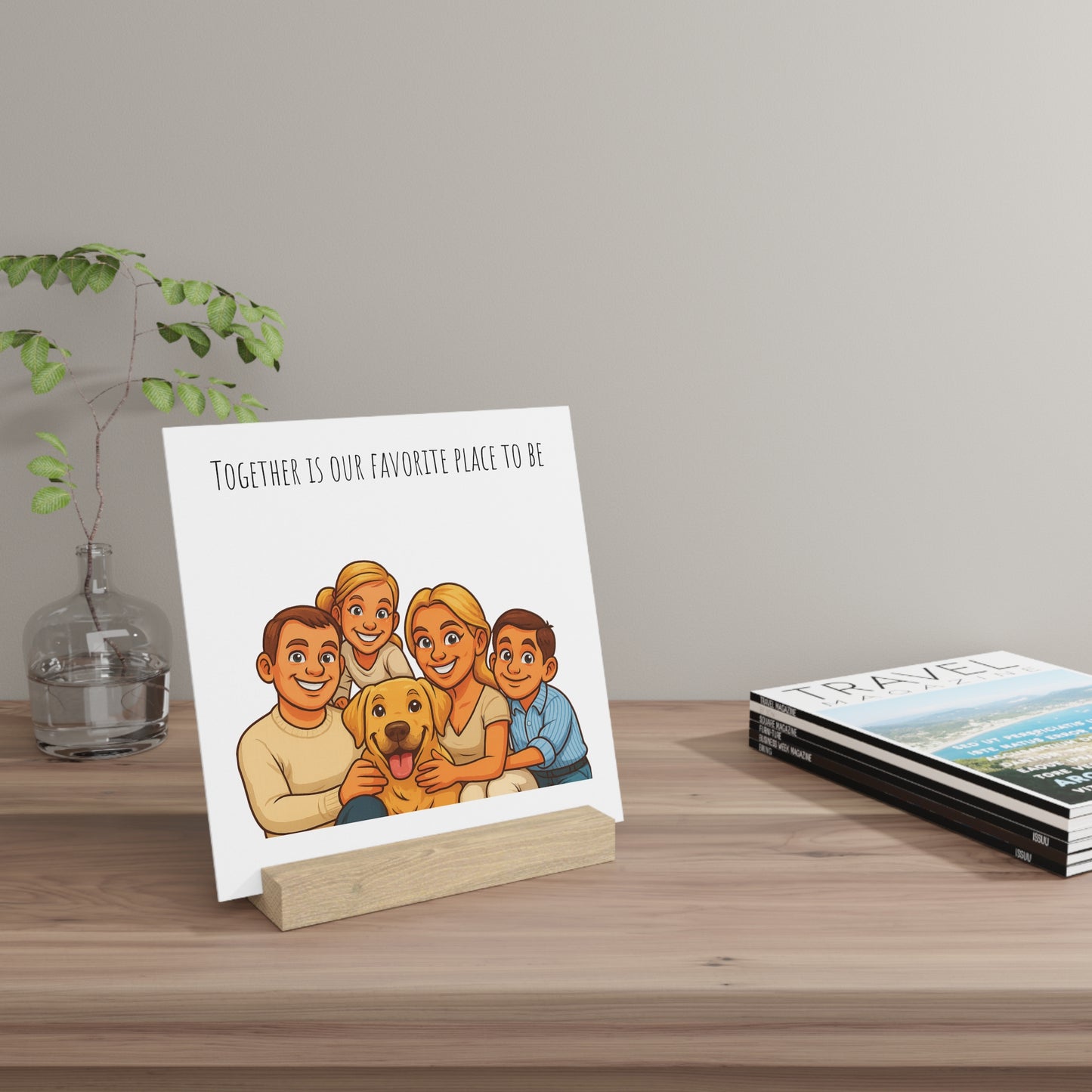 Personalised Caricature Picture Board with Stand