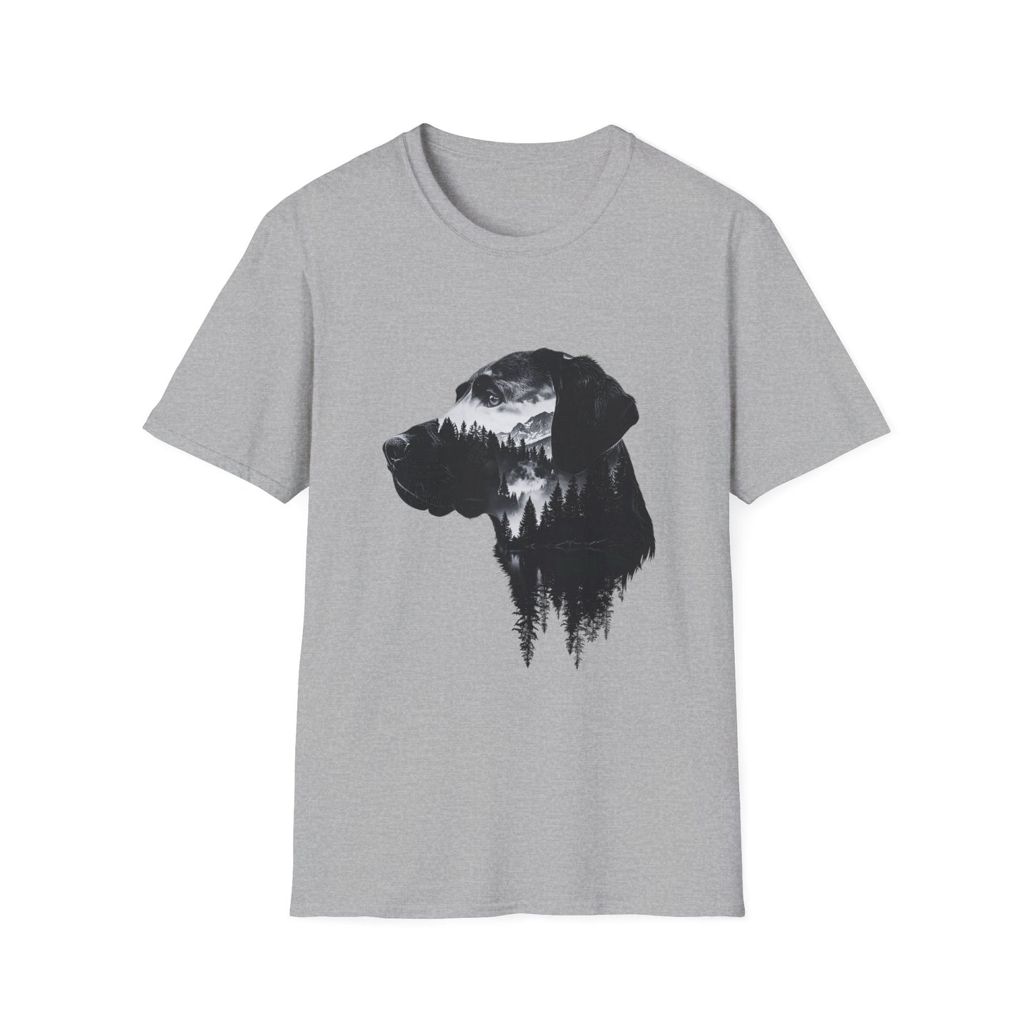 Labrador Forest Silhouette T-Shirt – Outdoor Dog Lover Nature Design