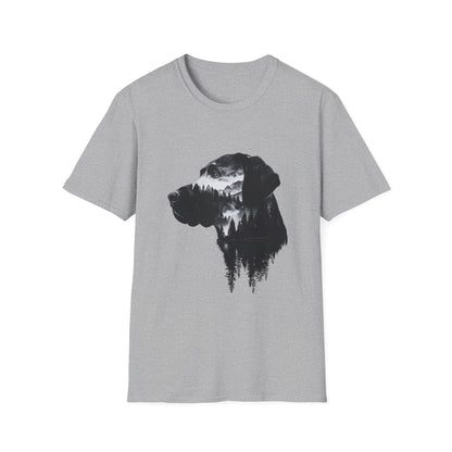 Labrador Forest Silhouette T-Shirt – Outdoor Dog Lover Nature Design