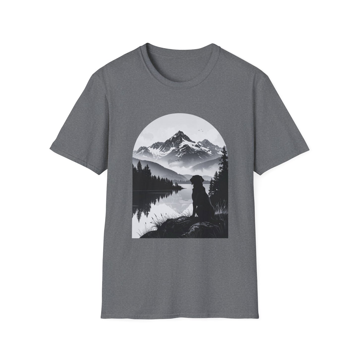 Labrador Mountain Reflection T-Shirt – Scenic Outdoor Dog Design