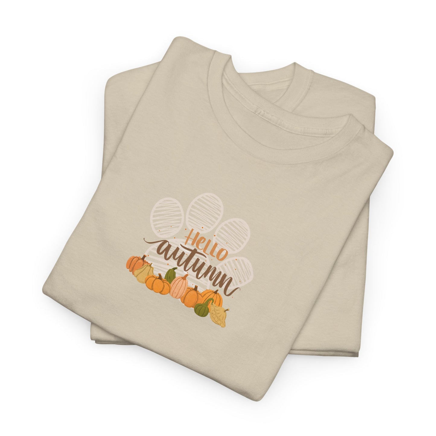 Hello Autumn – Dog Paw Pumpkin Patch Unisex Tee