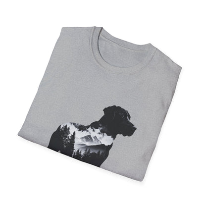 Labrador Mountain Silhouette T-Shirt – Outdoor Dog Lover Nature Design