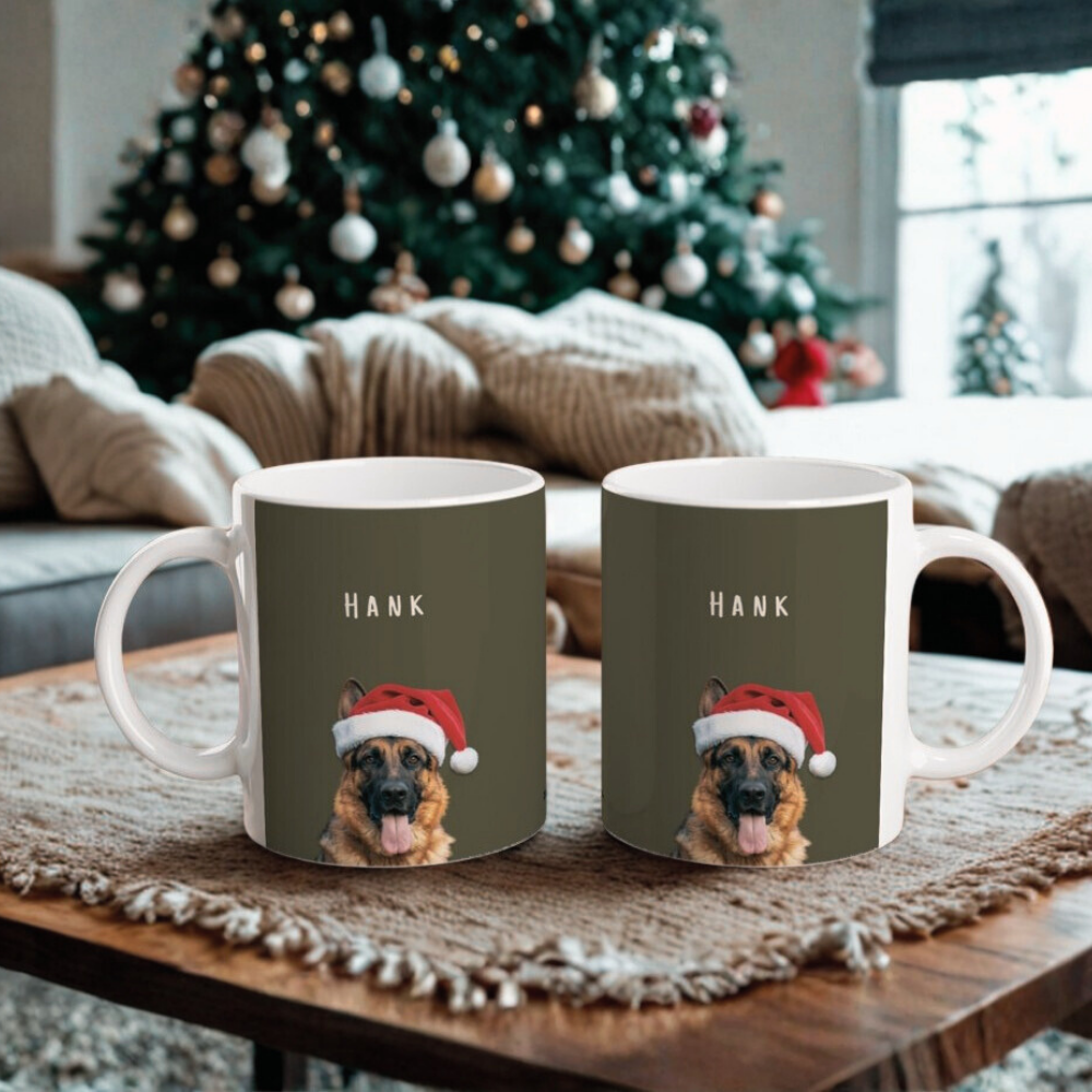 Personalised Dog Mug – Christmas Edition
