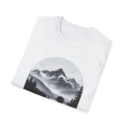 Labrador Mountain Reflection T-Shirt – Scenic Outdoor Dog Design