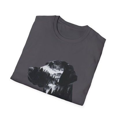 Labrador Forest Silhouette T-Shirt – Outdoor Dog Lover Nature Design
