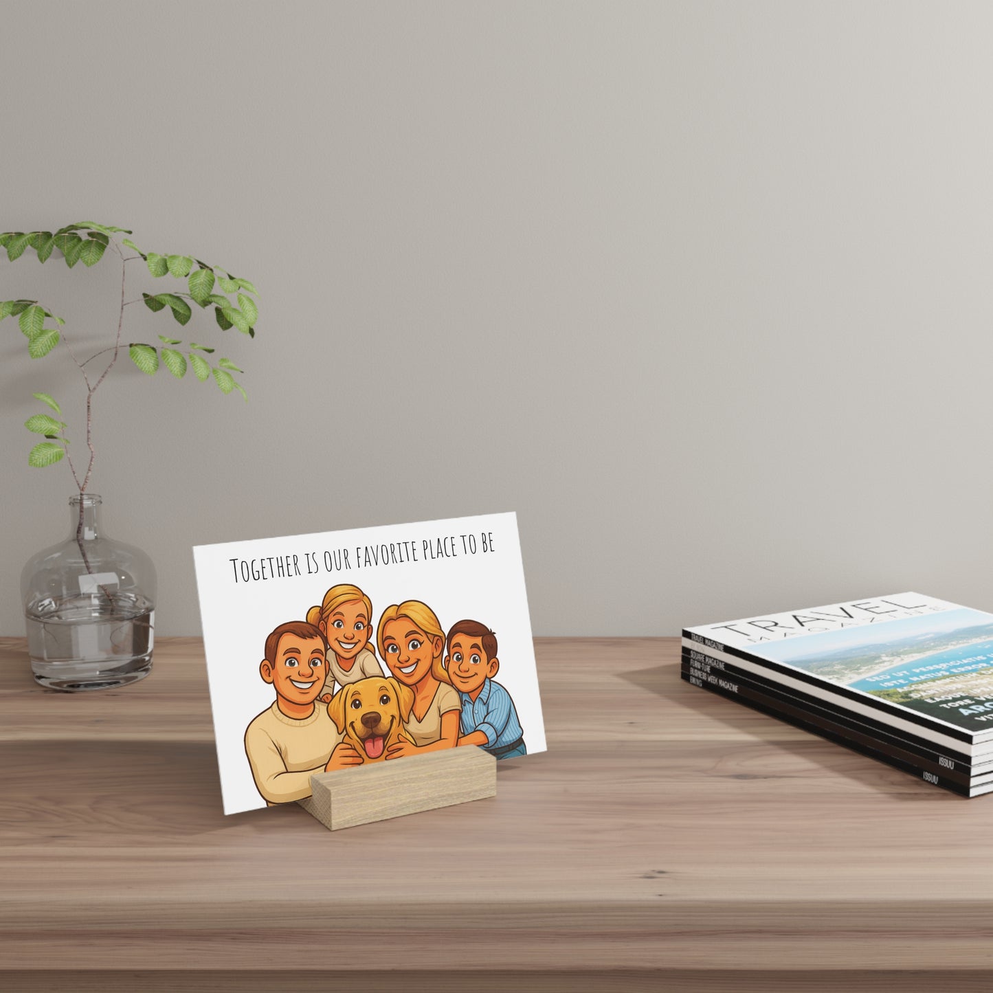 Personalised Caricature Picture Board with Stand