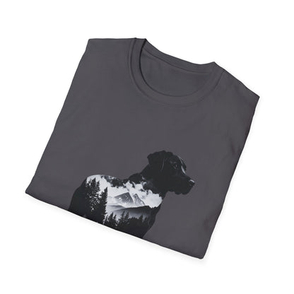 Labrador Mountain Silhouette T-Shirt – Outdoor Dog Lover Nature Design