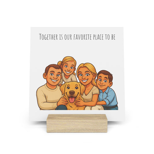 Personalised Caricature Picture Board with Stand