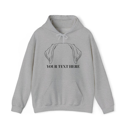 Personalised Labrador Dog Ear Hoodie – Custom Text Unisex Pullover
