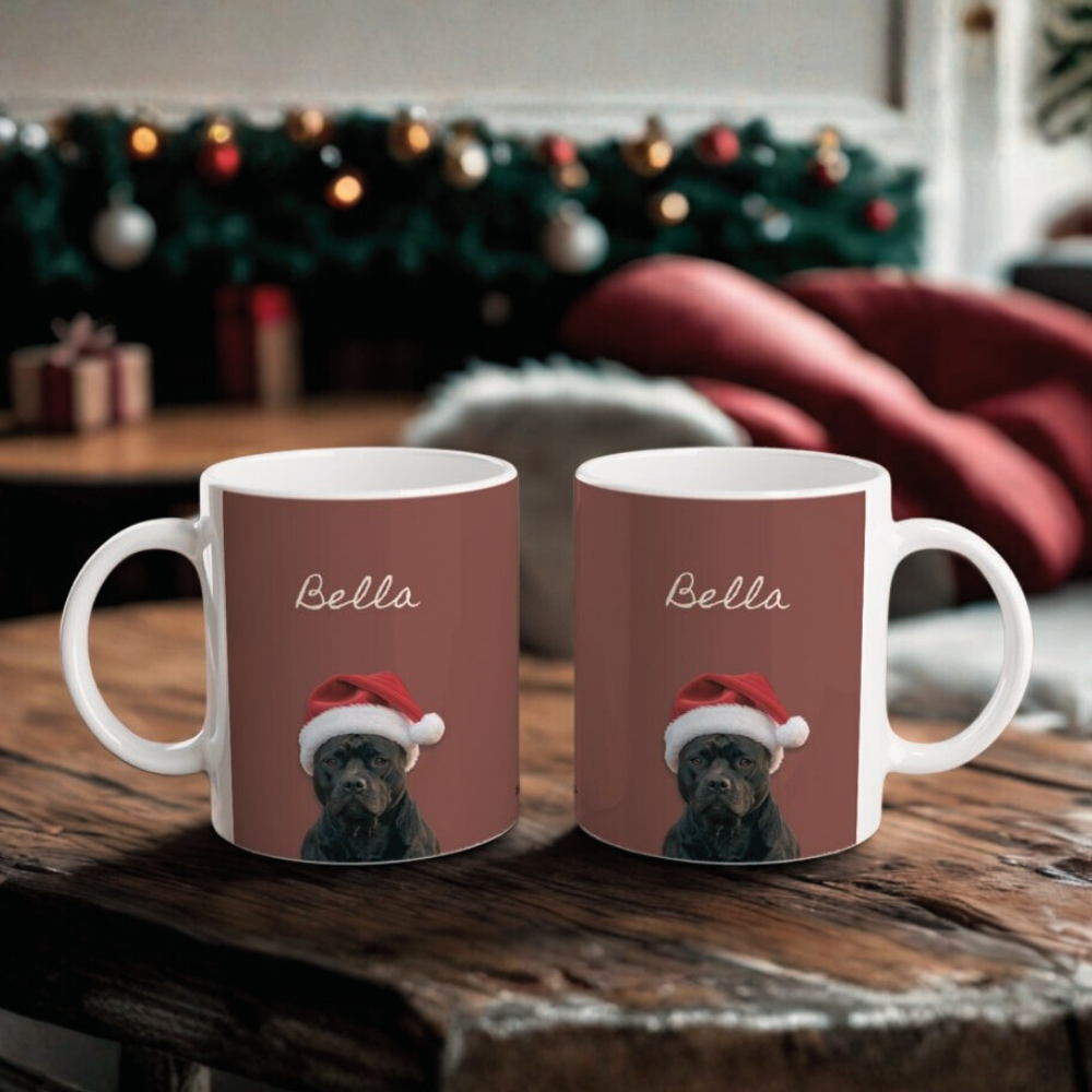 Personalised Dog Mug – Christmas Edition