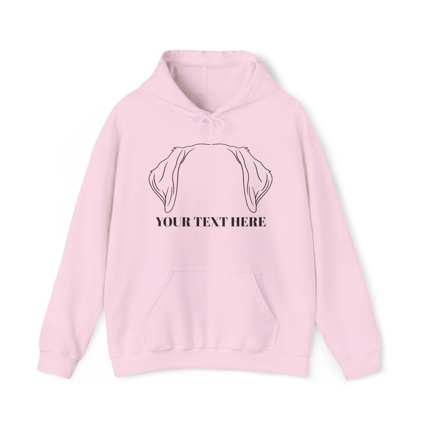Personalised Labrador Dog Ear Hoodie – Custom Text Unisex Pullover
