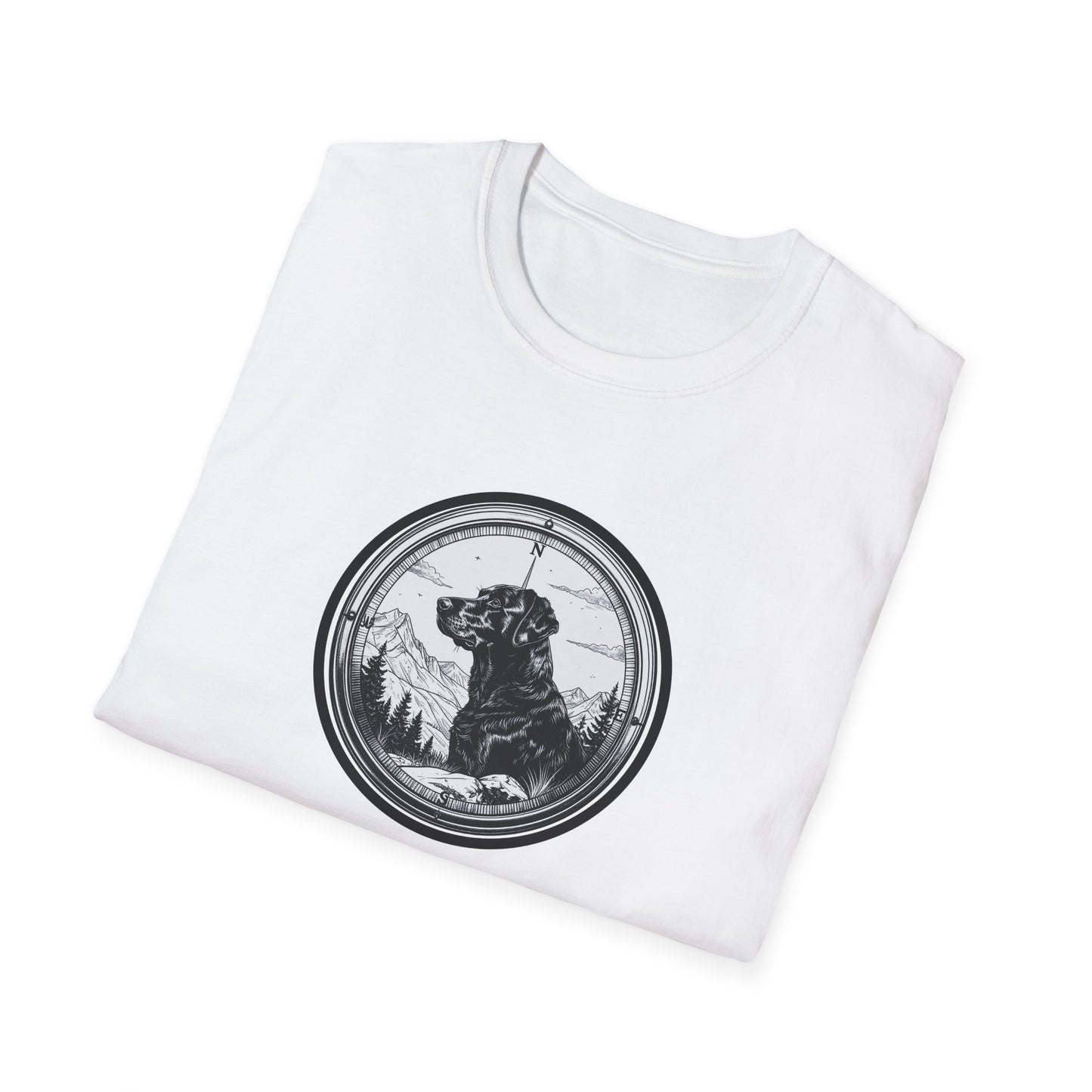 Labrador Outdoor Compass T-Shirt – Mountain & Forest Dog Lover Design