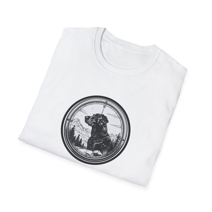 Labrador Outdoor Compass T-Shirt – Mountain & Forest Dog Lover Design