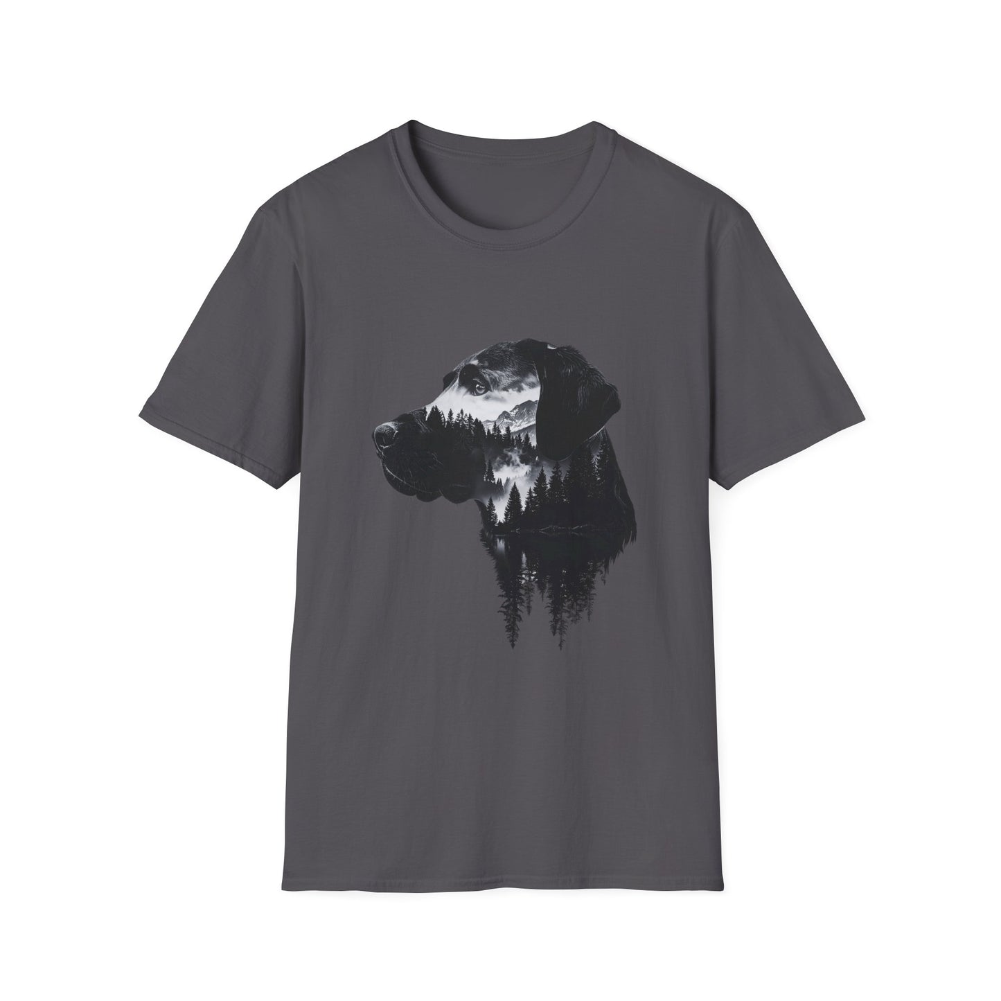 Labrador Forest Silhouette T-Shirt – Outdoor Dog Lover Nature Design