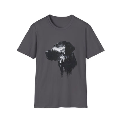 Labrador Forest Silhouette T-Shirt – Outdoor Dog Lover Nature Design
