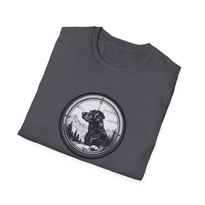 Labrador Outdoor Compass T-Shirt – Mountain & Forest Dog Lover Design