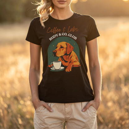 Coffee & Labs – Rudy & Co. Retro Labrador Tee