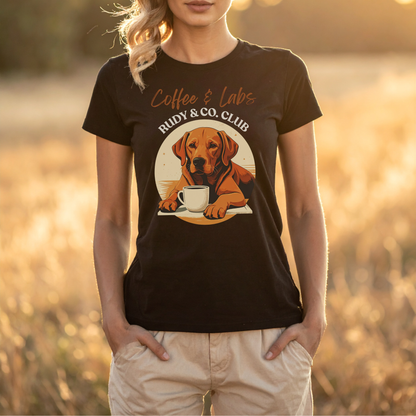 Coffee & Labs – Rudy & Co. Retro Labrador Tee