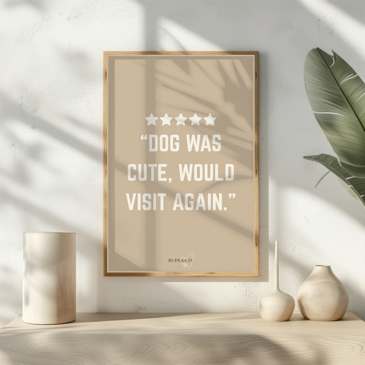 Dog Was Cute, Would Visit Again – Digital Art Print (Instant Download)