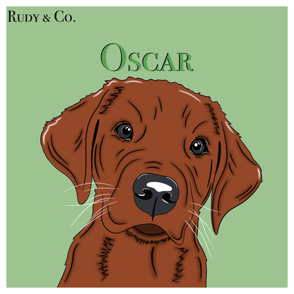 Personalised Digital Art Pet Portrait - Custom Square Artwork