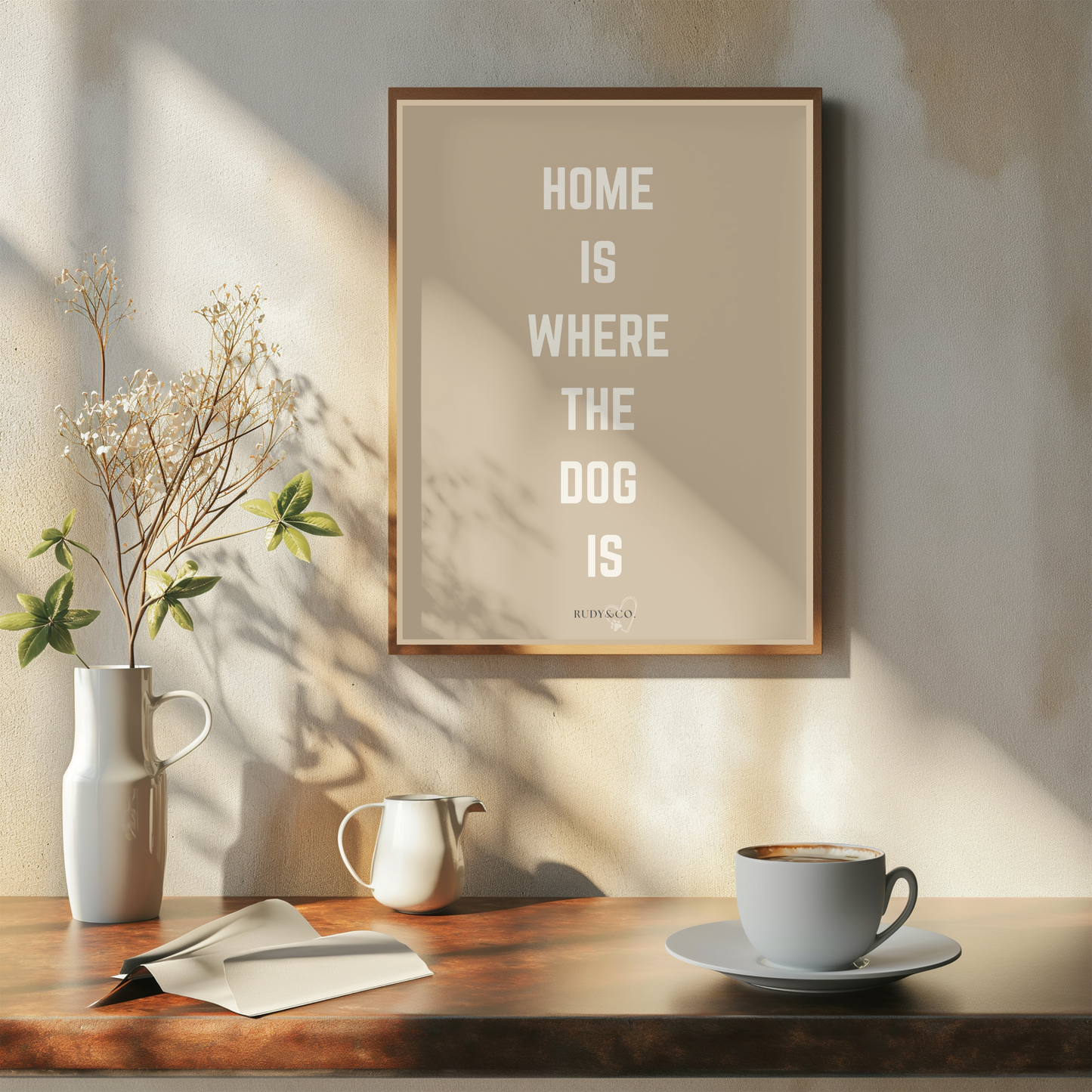 Home Is Where the Dog Is – Digital Art Print (Instant Download)