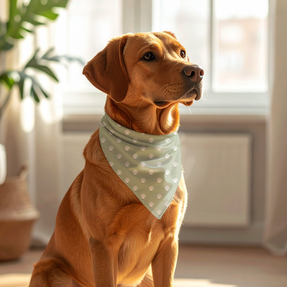 Sage Pawprints - Bandana
