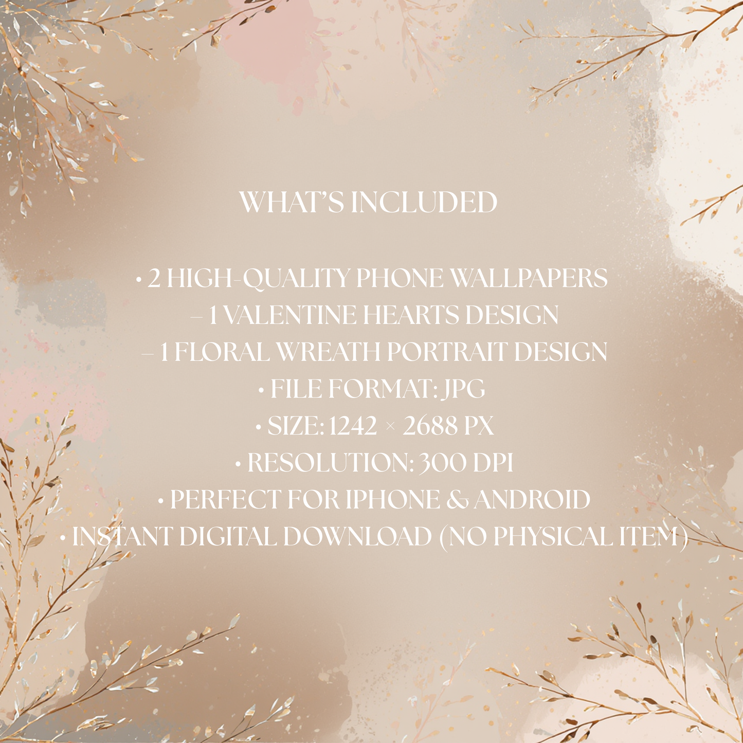 Labrador Valentine Phone Wallpapers – Dog iPhone Backgrounds – Labrador Digital Download (2 Pack)