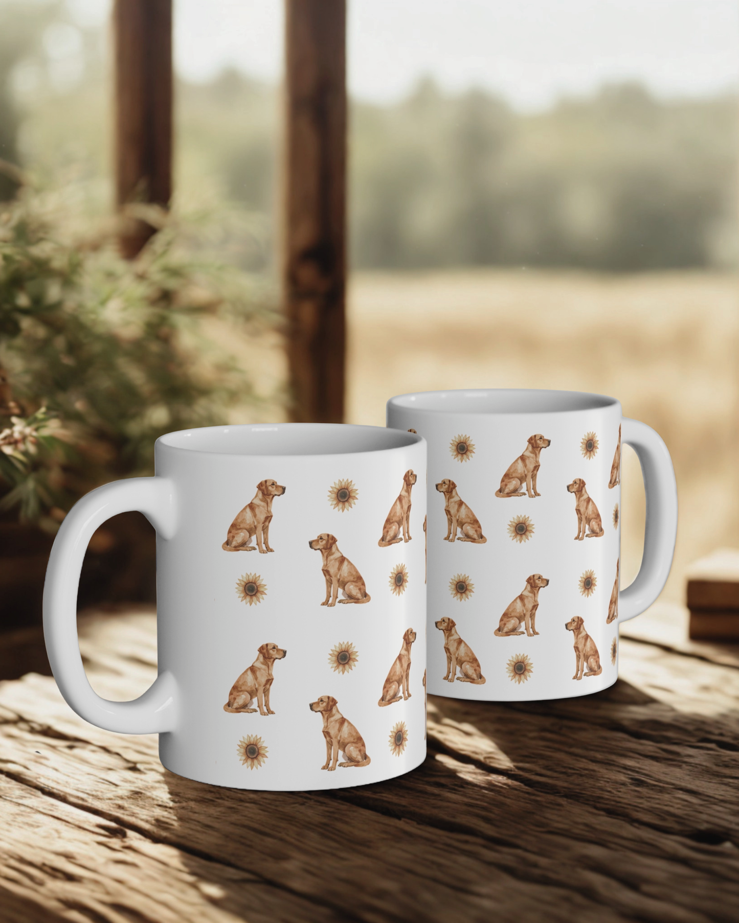Fox Red Labrador Sunflower Mug