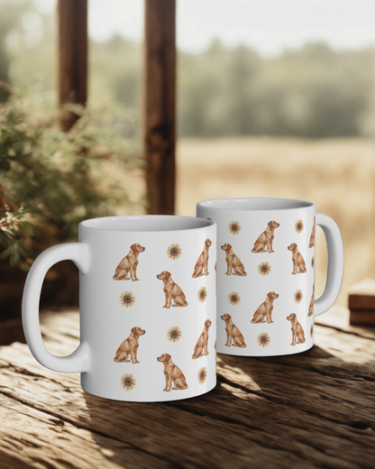 Fox Red Labrador Sunflower Mug