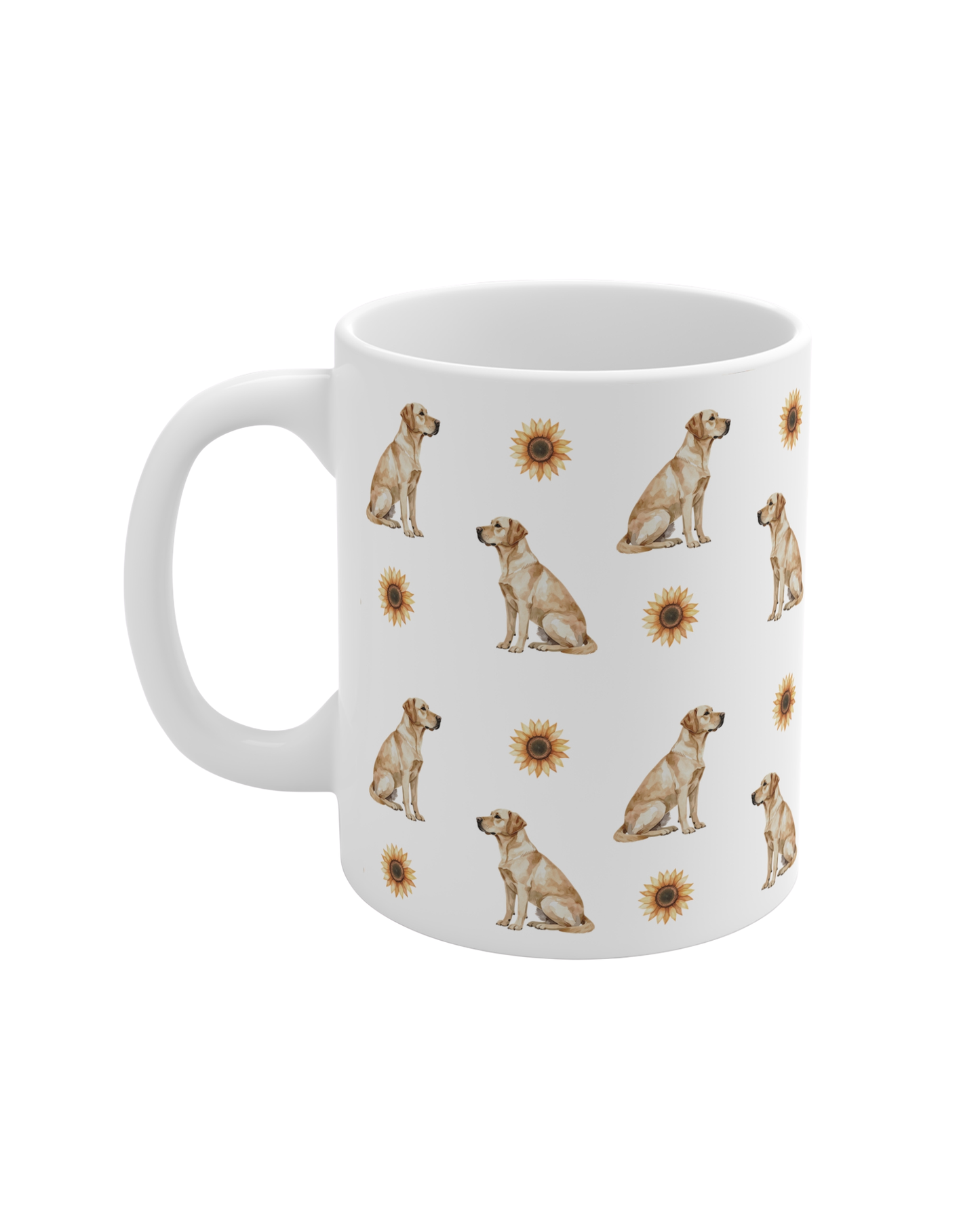 Yellow Labrador Sunflower Mug